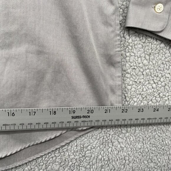 Kenneth Cole Shirt Mens Wearness16.5-32-33 Long Sleeve Grey Front Full Button Up - Picture 3 of 7